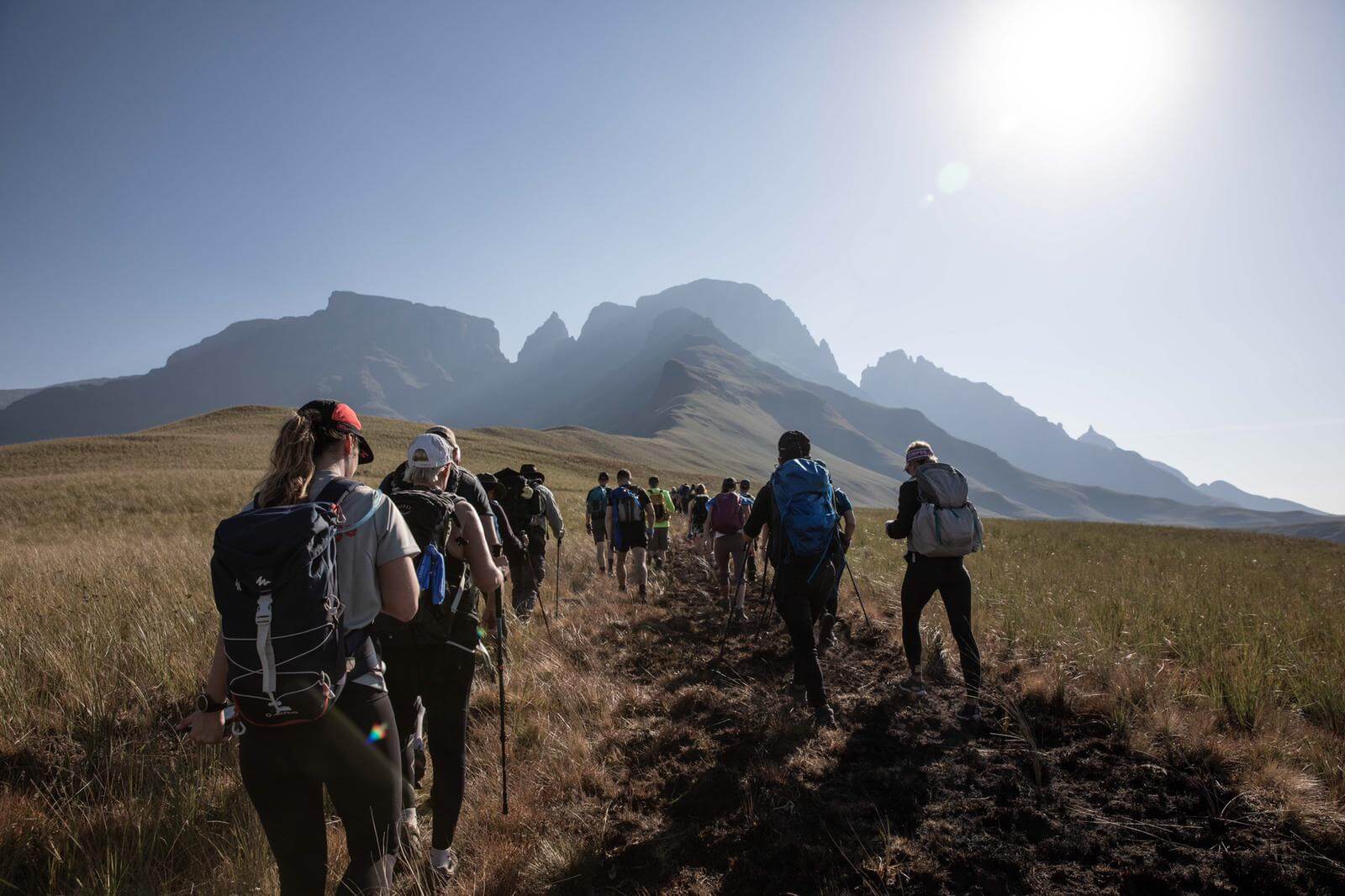 The Challenge Africa trekkers cross the plains